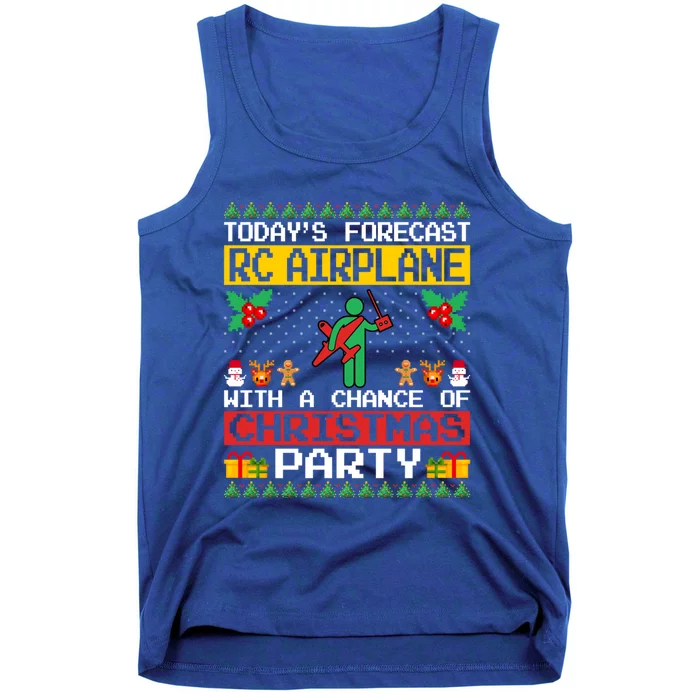 Rc Airplane Lover Christmas Party Rc Airplane Ugly Xmas Cute Gift Tank Top