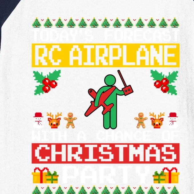 Rc Airplane Lover Christmas Party Rc Airplane Ugly Xmas Cute Gift Baseball Sleeve Shirt