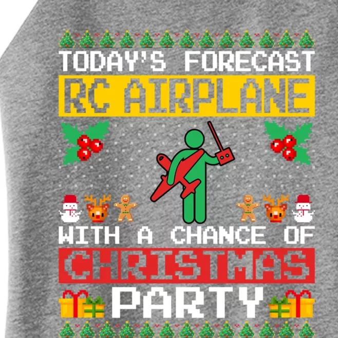 Rc Airplane Lover Christmas Party Rc Airplane Ugly Xmas Cute Gift Women’s Perfect Tri Rocker Tank