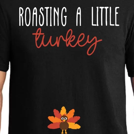 Roasting A Little Turkey Pregnancy Announcement Thanksgiving Pajama Set