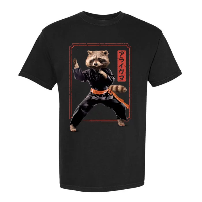 Raccoon Animal Martial Arts Garment-Dyed Heavyweight T-Shirt