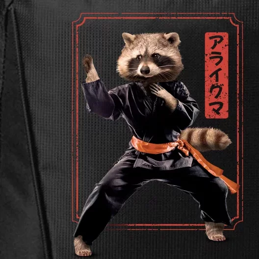 Raccoon Animal Martial Arts City Backpack