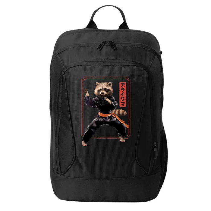 Raccoon Animal Martial Arts City Backpack