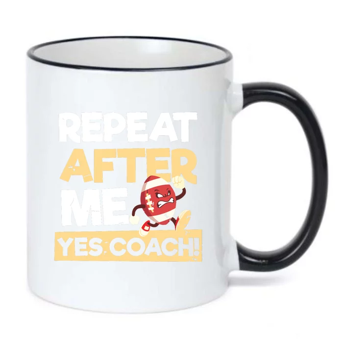 Repeat After Me Yes Coach Design Football Coach Black Color Changing Mug