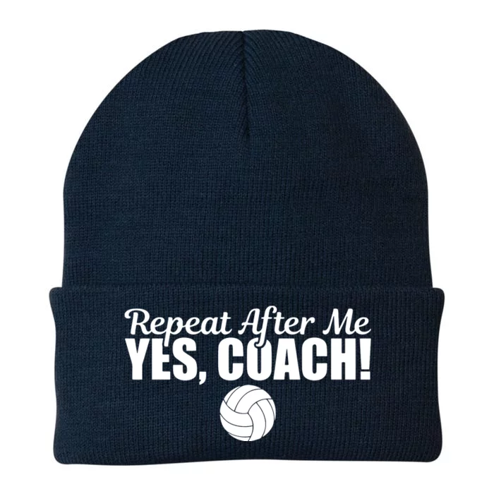 Repeat After Me Yes Coach Funny Sports Volleyball Knit Cap Winter Beanie