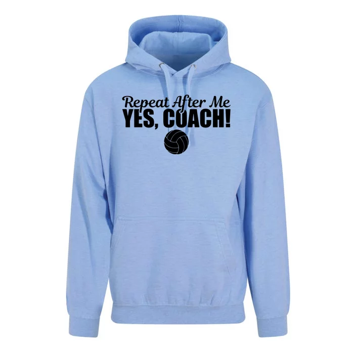 Repeat After Me Yes Coach Funny Sports Volleyball Unisex Surf Hoodie