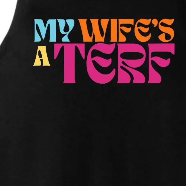 Rebel Ada My WifeS A Terf Ladies Tri-Blend Wicking Tank