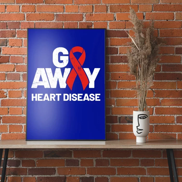 Red Awareness Month Funny Gift And Heart Disease Funny Gift Poster