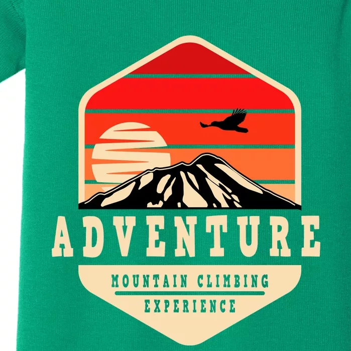 Retro Adventure Mountain Baby Bodysuit