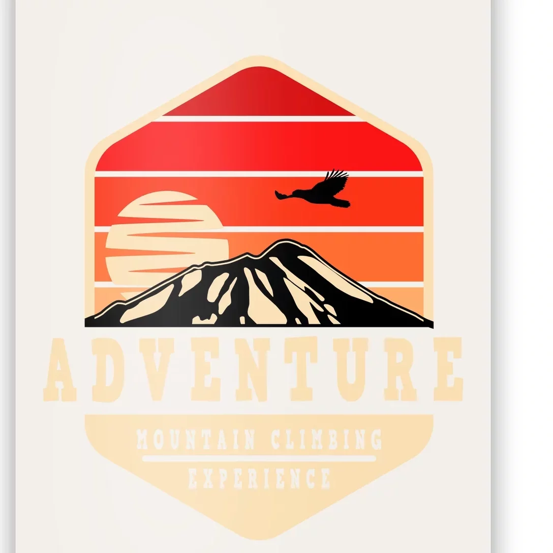 Retro Adventure Mountain Poster