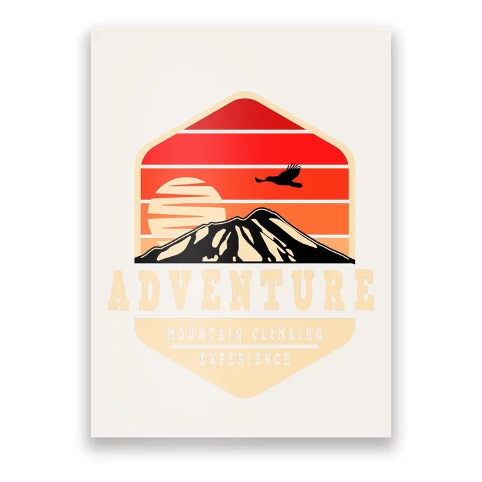 Retro Adventure Mountain Poster