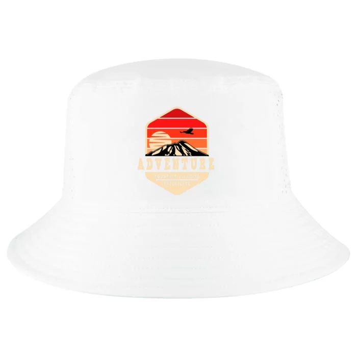 Retro Adventure Mountain Cool Comfort Performance Bucket Hat