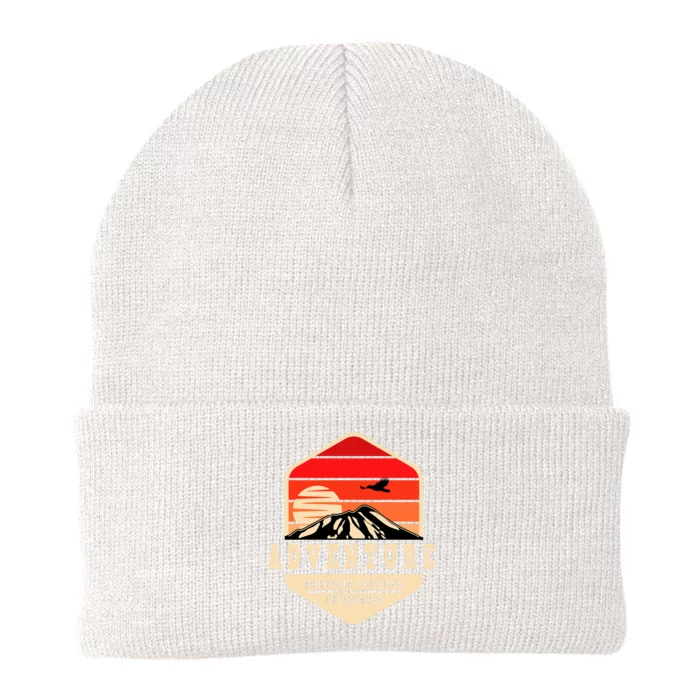 Retro Adventure Mountain Knit Cap Winter Beanie