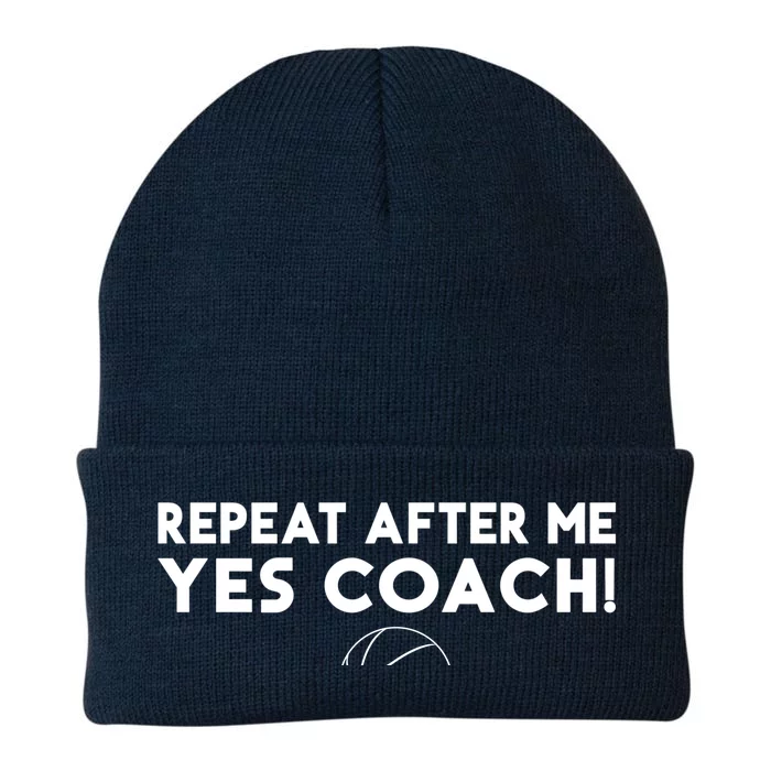 Repeat After Me Yes Coach Basketball Funny Sport Coaching Meaningful Gift Knit Cap Winter Beanie