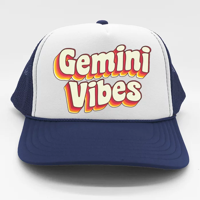 Retro Astrology May Or June Birthday Zodiac Sign Gemini Trucker Hat