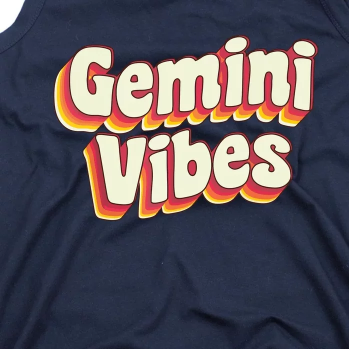 Retro Astrology May Or June Birthday Zodiac Sign Gemini Tank Top