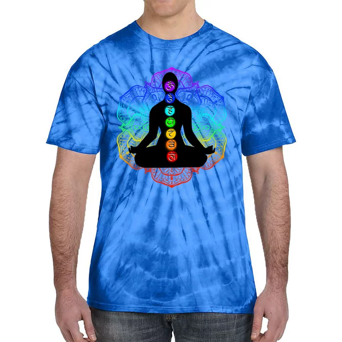 Reiki And Meditation New Age Yoga Lotus Flower Rainbow Gift Tie-Dye T-Shirt