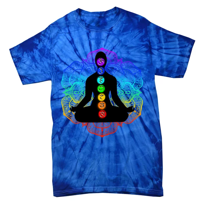 Reiki And Meditation New Age Yoga Lotus Flower Rainbow Gift Tie-Dye T-Shirt