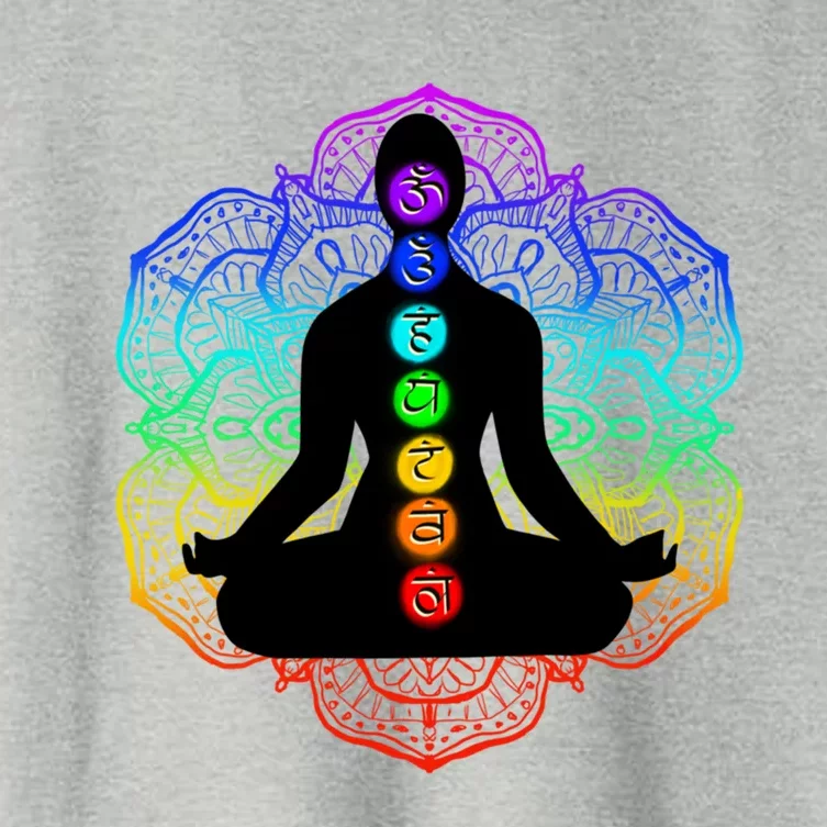 Reiki And Meditation New Age Yoga Lotus Flower Rainbow Gift Women's Crop Top Tee