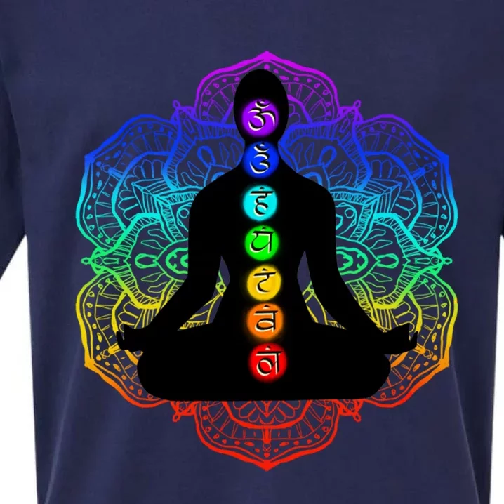 Reiki And Meditation New Age Yoga Lotus Flower Rainbow Gift Sueded Cloud Jersey T-Shirt