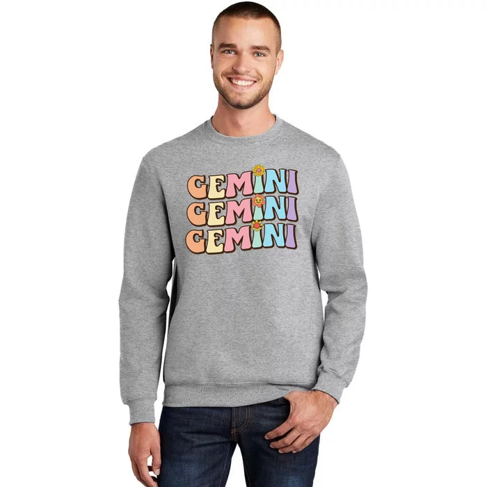 Retro Astrology May or June birthday Zodiac sign Gemini Tall Sweatshirt