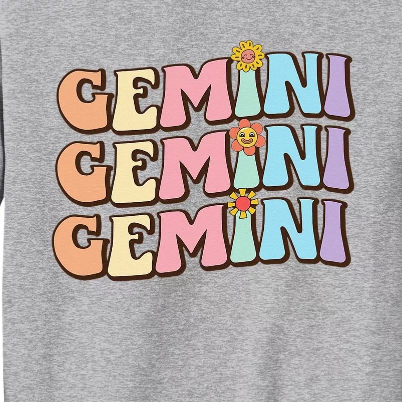 Retro Astrology May or June birthday Zodiac sign Gemini Tall Sweatshirt