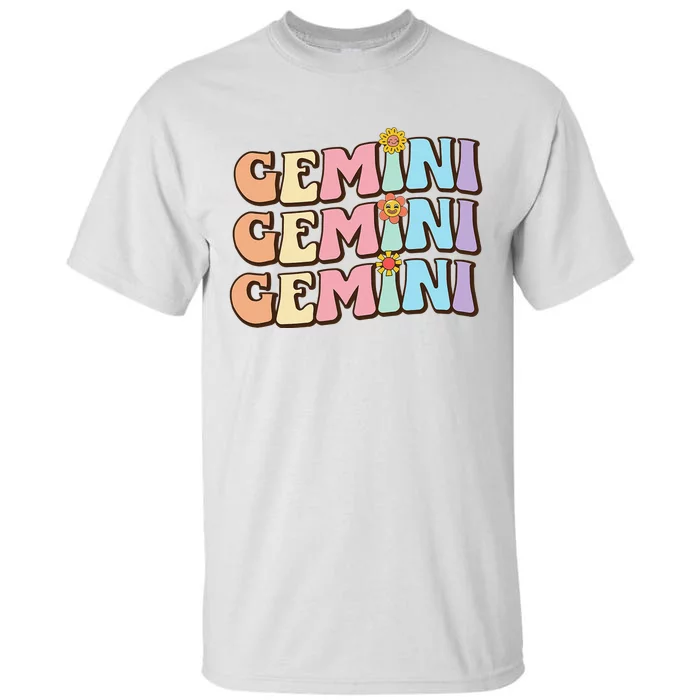 Retro Astrology May or June birthday Zodiac sign Gemini Tall T-Shirt