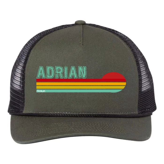 Retro Adrian Michigan Retro Rope Trucker Hat Cap