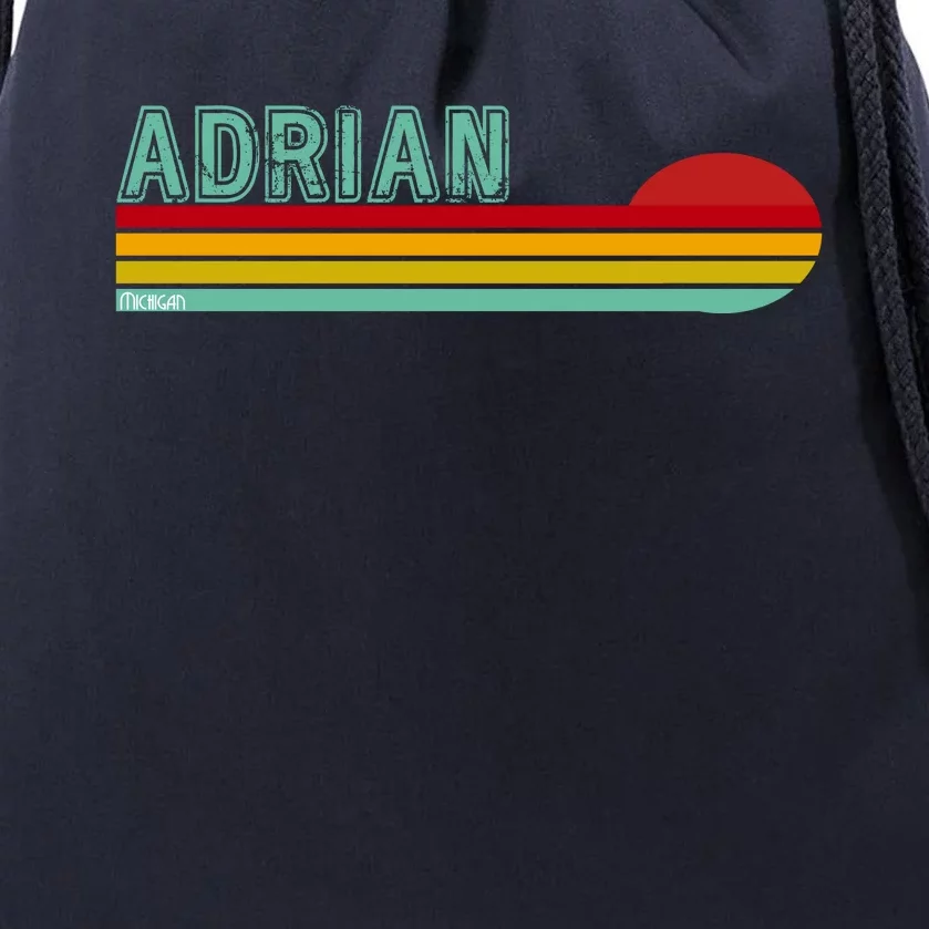 Retro Adrian Michigan Drawstring Bag