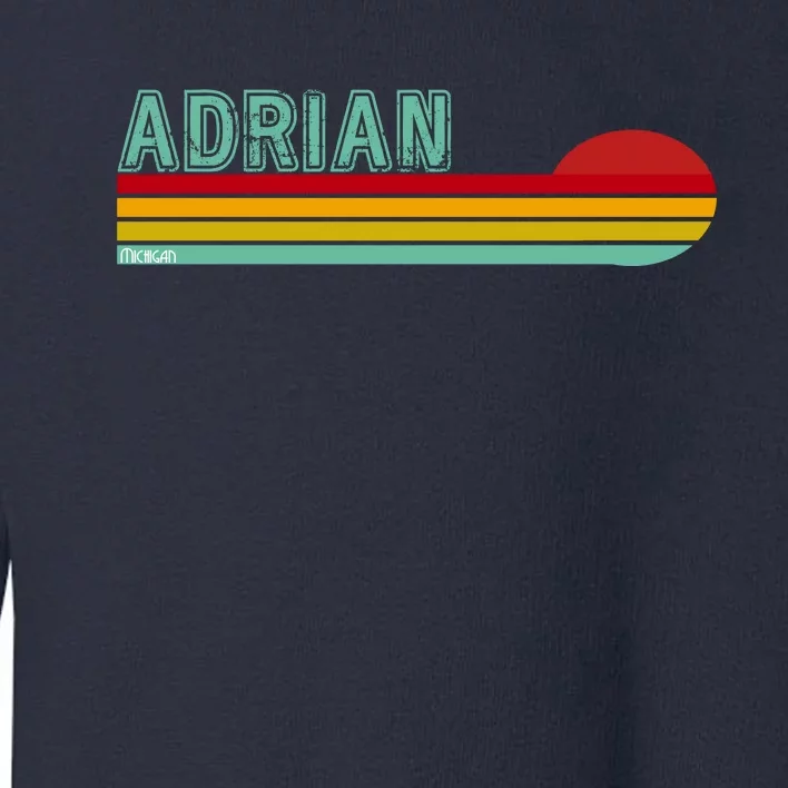 Retro Adrian Michigan Toddler Sweatshirt