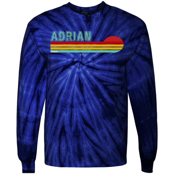 Retro Adrian Michigan Tie-Dye Long Sleeve Shirt