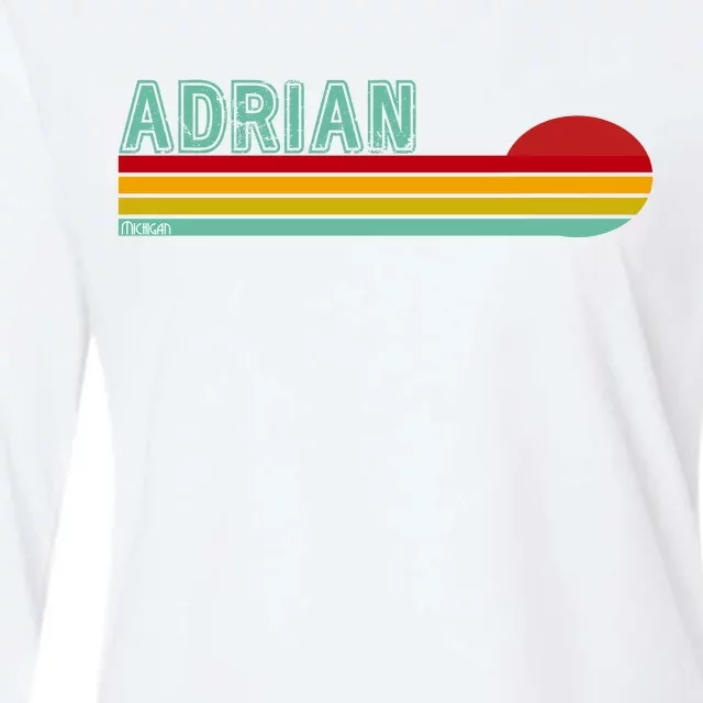 Retro Adrian Michigan Womens Cotton Relaxed Long Sleeve T-Shirt