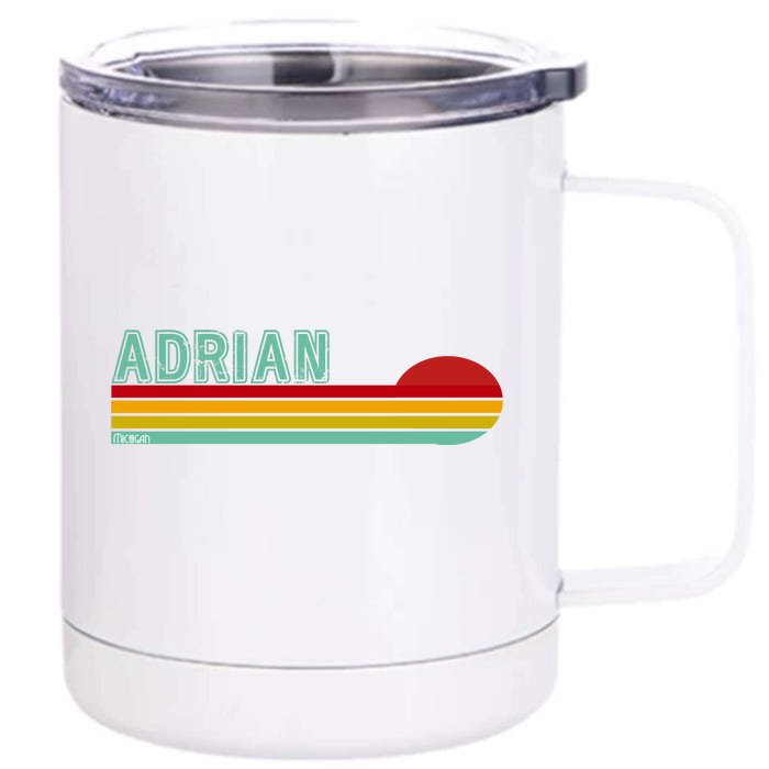 Retro Adrian Michigan Front & Back 12oz Stainless Steel Tumbler Cup