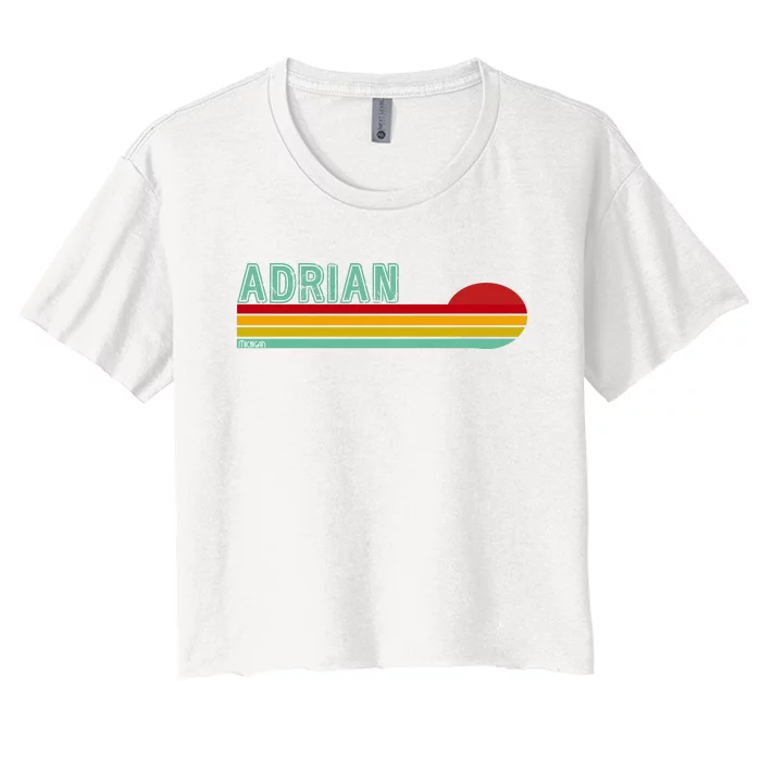 Retro Adrian Michigan Women's Crop Top Tee