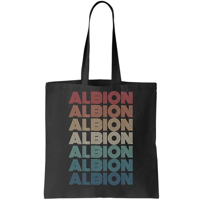 Retro Albion Michigan Tote Bag