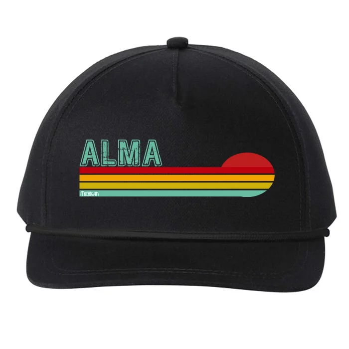 Retro Alma Michigan Snapback Five-Panel Rope Hat