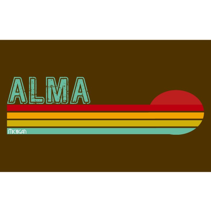 Retro Alma Michigan Bumper Sticker