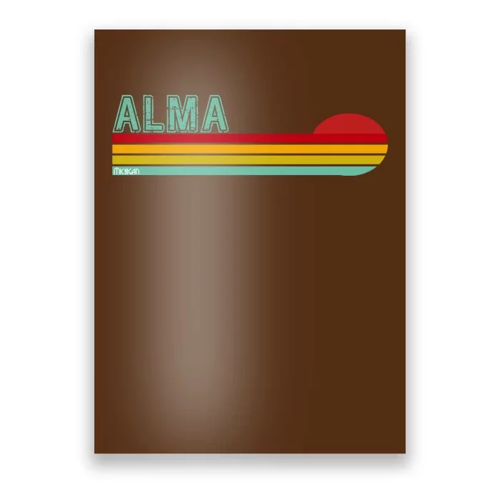 Retro Alma Michigan Poster