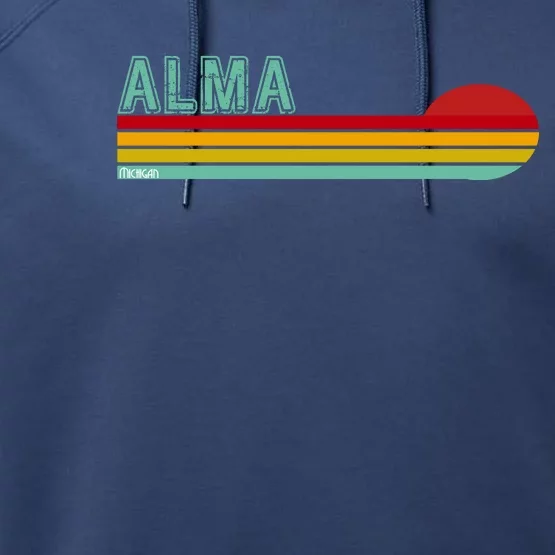 Retro Alma Michigan Performance Fleece Hoodie