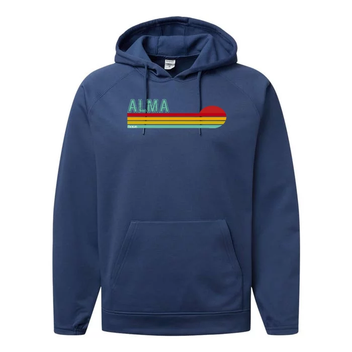 Retro Alma Michigan Performance Fleece Hoodie