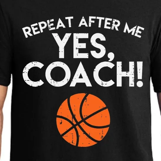 Repeat After Me Yes Coach Basketball Sports Pajama Set