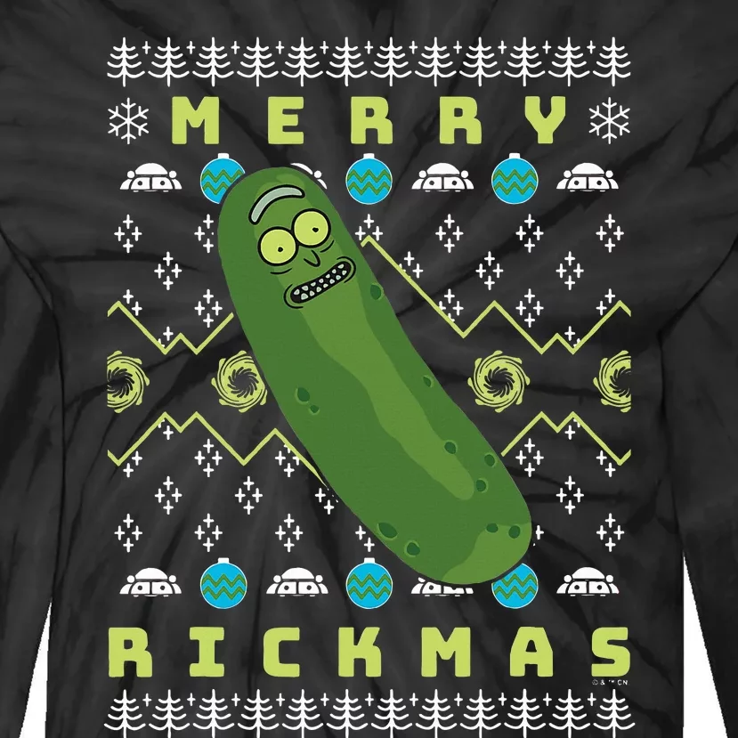 Rick and Morty Merry Pickle Rickmas Ugly Christmas Tie-Dye Long Sleeve Shirt