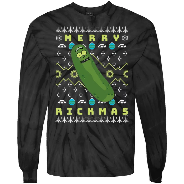 Rick and Morty Merry Pickle Rickmas Ugly Christmas Tie-Dye Long Sleeve Shirt