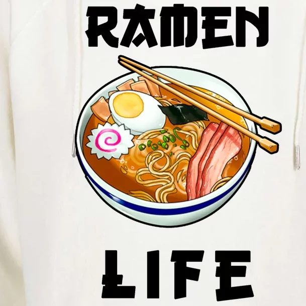 Ramen Life Womens Funnel Neck Pullover Hood