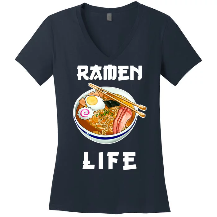 Ramen Life Women's V-Neck T-Shirt