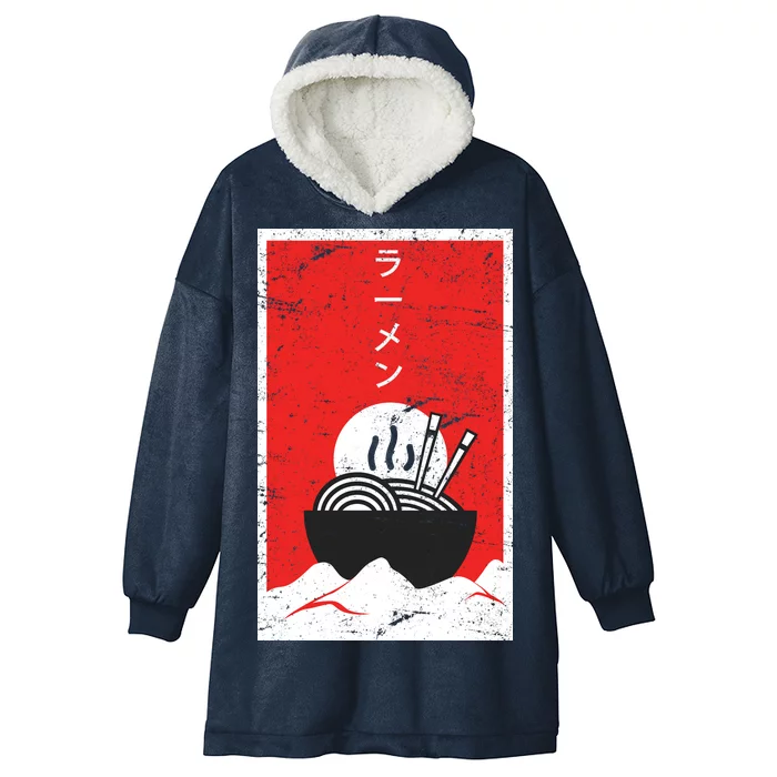 Ramen Noodles Retro Hooded Wearable Blanket