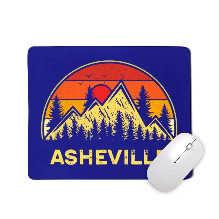 Retro Asheville North Carolina Nc Mountains Hiking Souvenir Cute Gift Mousepad