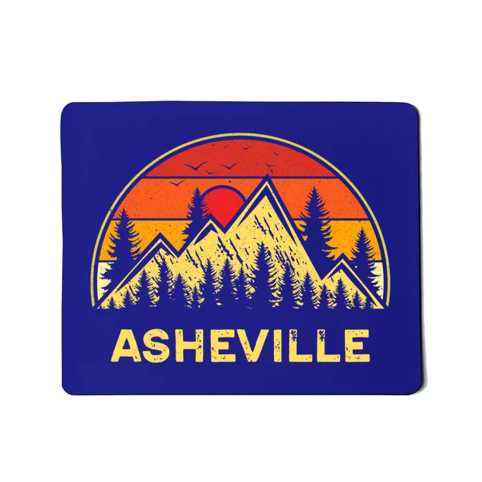 Retro Asheville North Carolina Nc Mountains Hiking Souvenir Cute Gift Mousepad