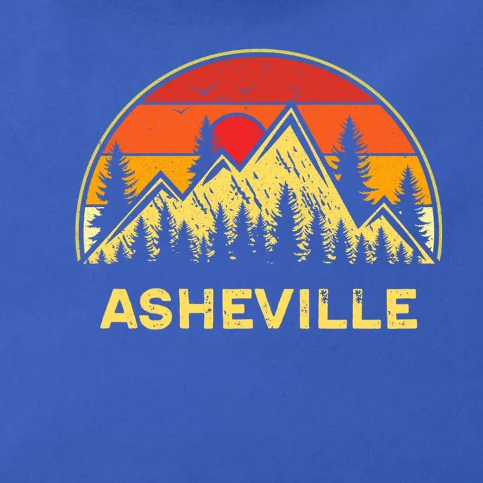 Retro Asheville North Carolina Nc Mountains Hiking Souvenir Cute Gift Zip Tote Bag