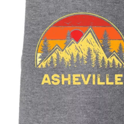 Retro Asheville North Carolina Nc Mountains Hiking Souvenir Cute Gift Doggie 3-End Fleece Hoodie